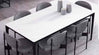 Modern design marble table with a sleek and minimalist look.