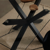 Argo Glass Table (Black Finish Legs)