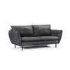 Nero Grey black blueish Grey Leather Sofa 3 Seater 